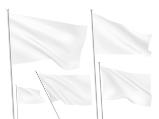 White vector flags