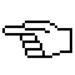 Pixelgrafik Hand - Zeigefinger