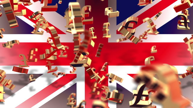 Währung - britische Pfund - Flagge