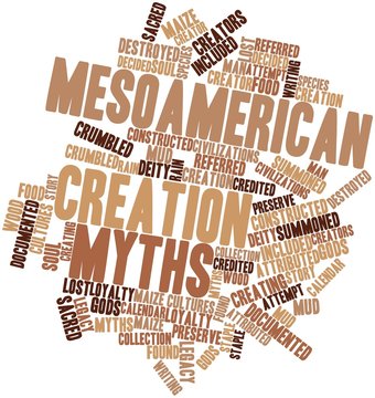 Word cloud for Mesoamerican creation myths