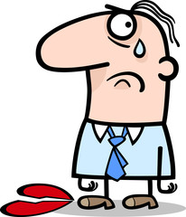 sad man on valentines day cartoon