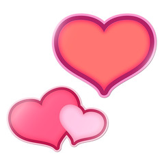 Soft heart stickers.