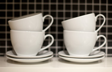 tasses a café blanches