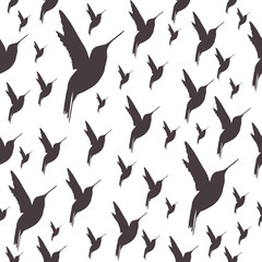 Seamless pattern with birds