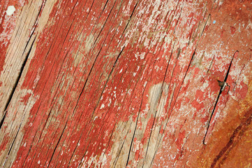 old oak cracked wood with cracked red and white paint - DSC0236
