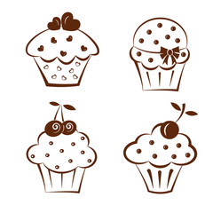 Cake icons.