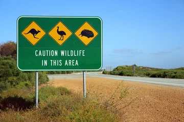 Abwaschbare Fototapete Australien Straßenschild. Australien