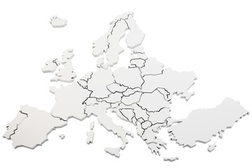 3d map of europe