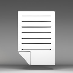 3d note paper icon