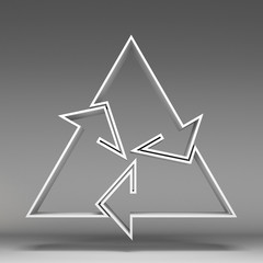 3d recycle icon
