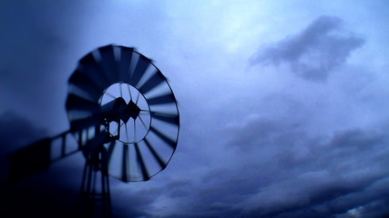 Windmill with Wind Turbine 1 - Powered by Adobe