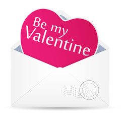 Open envelope with hearts. Vector illustration.