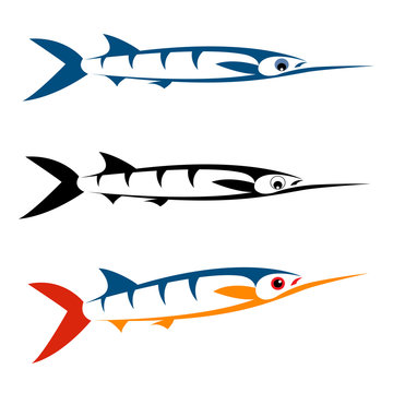 Vector image of an fish