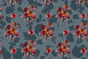 floral design background, vintage and ancient