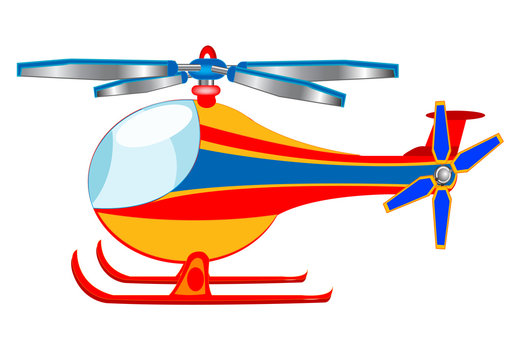 Illustration of the cartoon helicopter