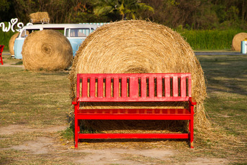 Red bench