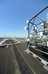 Antennenanlage auf Hochhausdach in Koblenz
