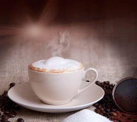 Heißer Cappuccino