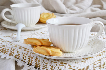 Tea party with cookies