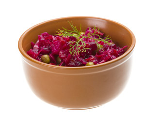Obraz na płótnie Canvas Vinaigrette Russian beetroot salad