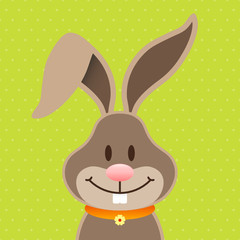 Easter Bunny Dots Pattern Background Green