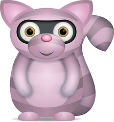 kleiner rosa Waschbär