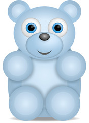 kleiner  blauer Teddybär