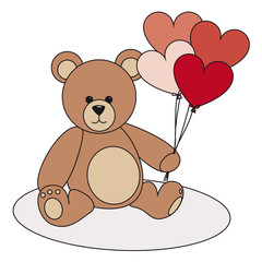 Teddy mit Luftballons