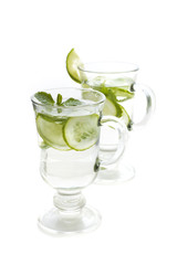 refreshing water with cucumber