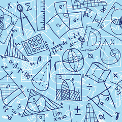 Fototapeta premium Mathematics seamless pattern