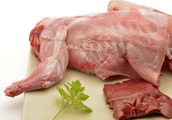 raw meat rabbit