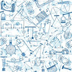 Physics seamless pattern