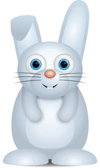 Fototapeta na wymiar mały biały królik