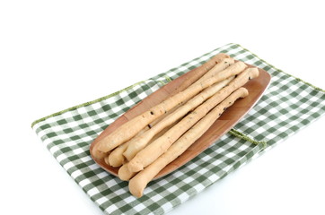 bread sticks on cloth