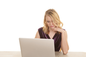 Fototapeta premium looking at screen laptop