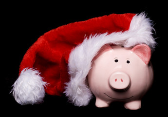 Santa hat piggy bank
