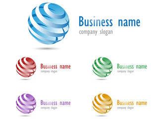 Business logo 3D glossy sphere - 48803877