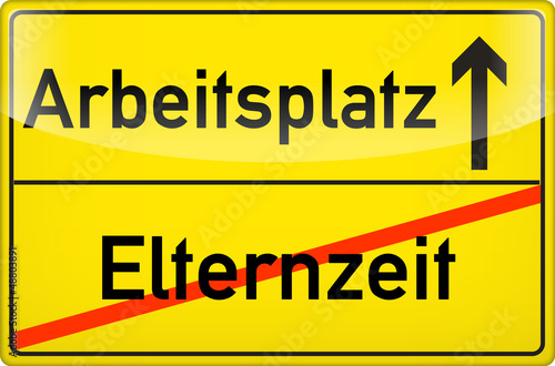 "Elternzeit zu Ende? Wiedereinstieg beim Arbeitsplatz" Stockfotos und