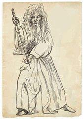 Budo, Japanese martial art and philosophy - drawing into vector