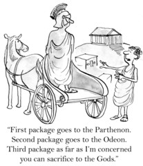 Greek customer needs packages delivered to ancient sites