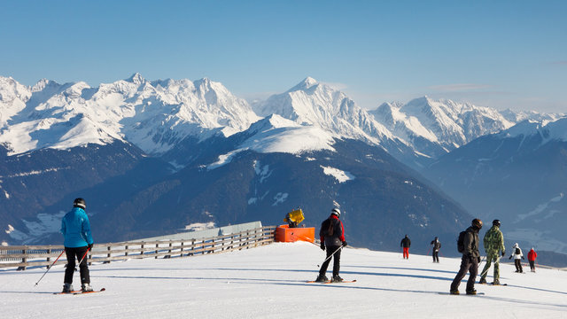 Ski Run in the Dolomites