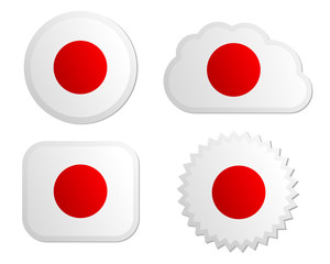Fahne Japan Sticker