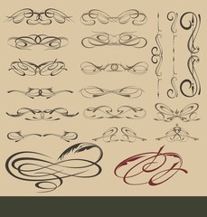 Сalligraphic design elements