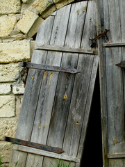 Broken wooden door