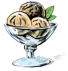 Sweet candy sketch illustration in doodle style