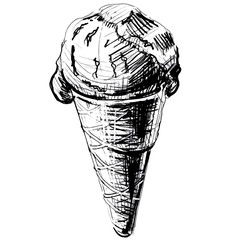 Ice cream in a cone