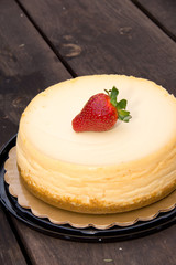 Cheescake with strawberries