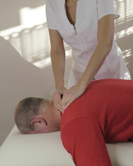 Working on trapezius muscle © Nikki Zalewski