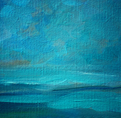 sea landscape oil on a canvas,  illustration, painting - 48810226