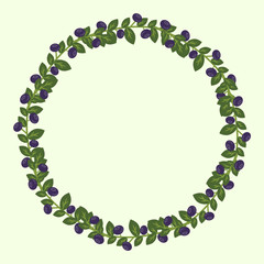 Decorative bilberry wreath